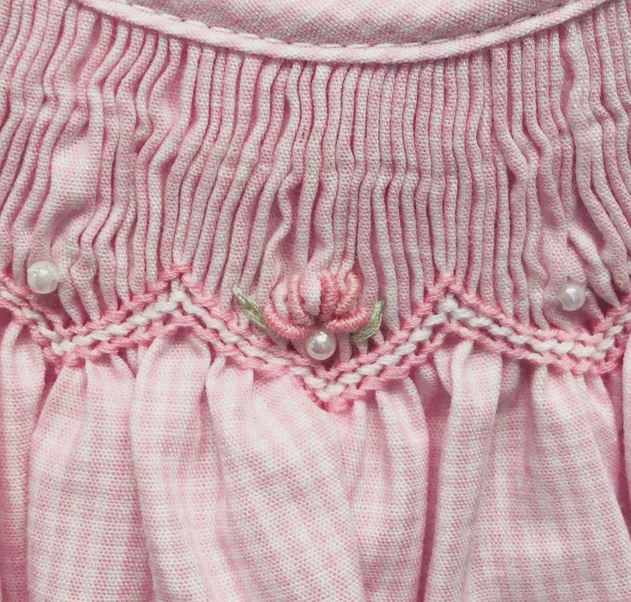 Pink ZigZag Smocked Dress