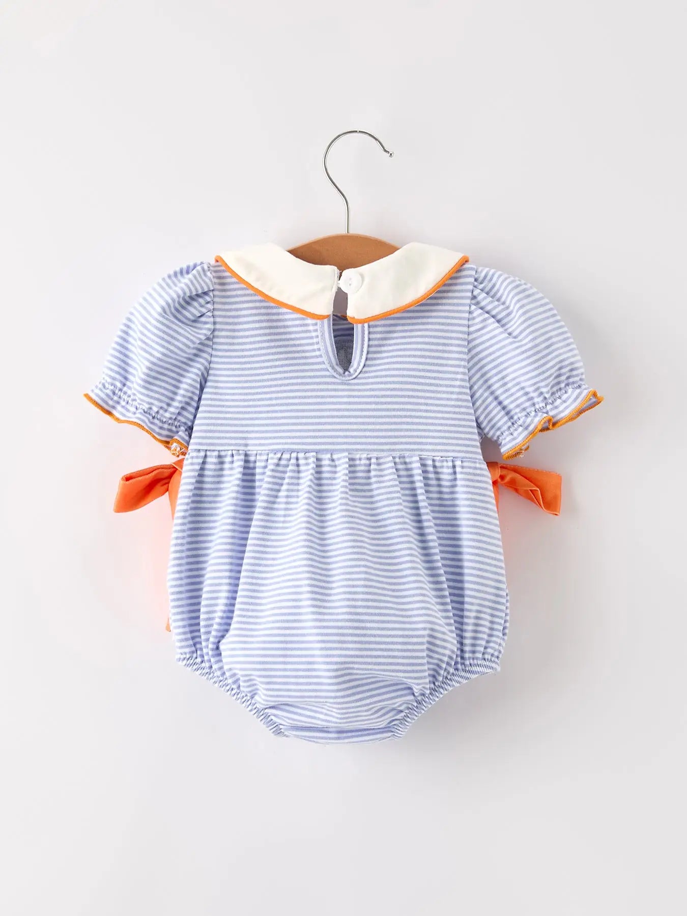 Pumpkin Appliqué Bow Romper