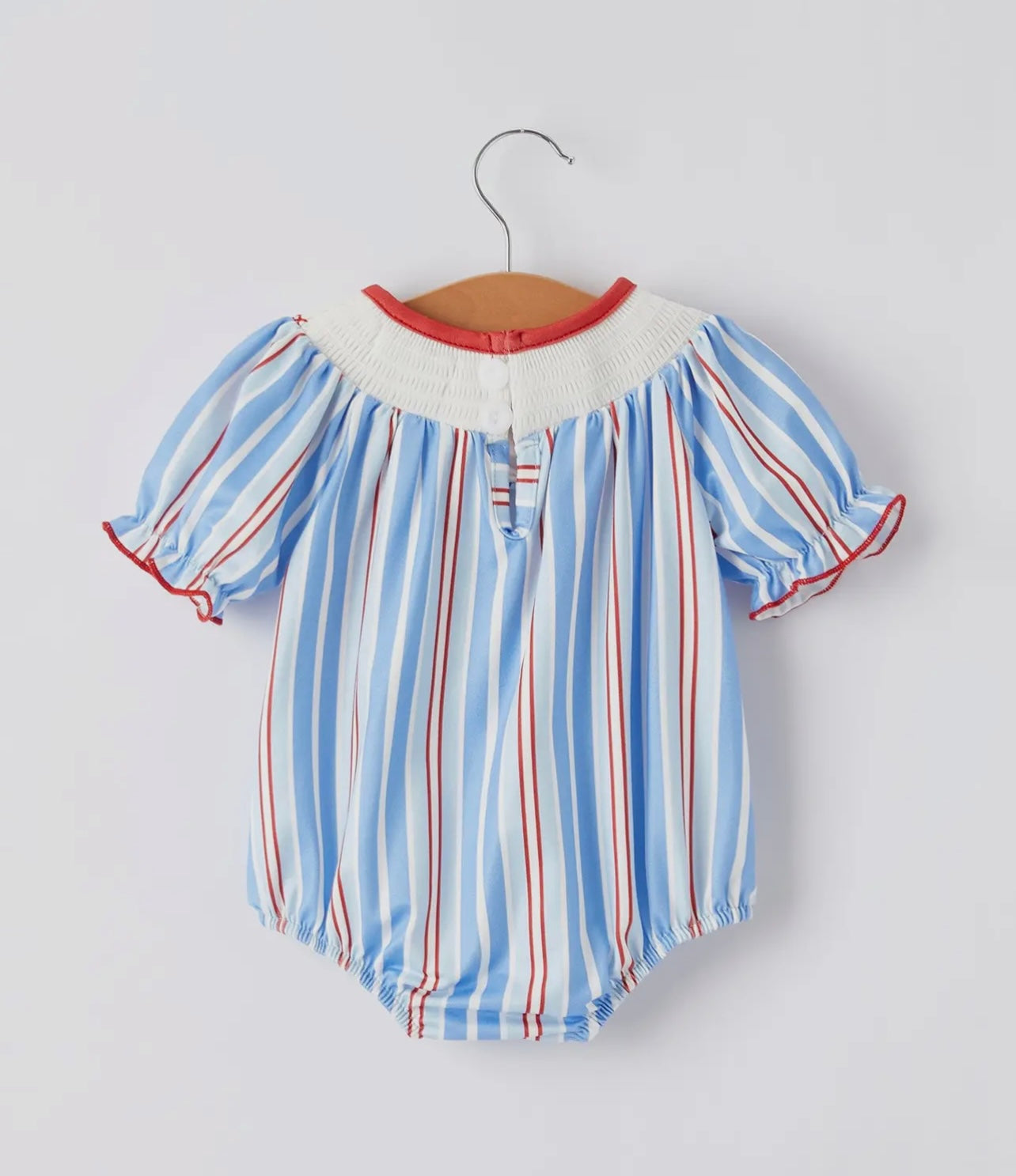 4th of July Embroidered Romper