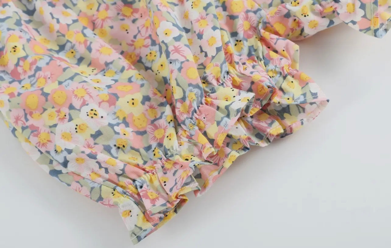 Peach floral set