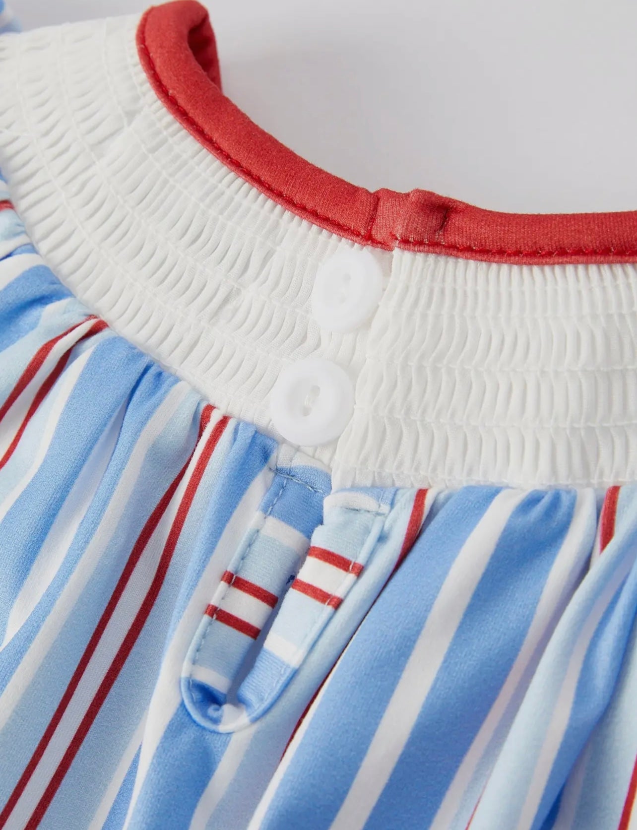 4th of July Embroidered Romper