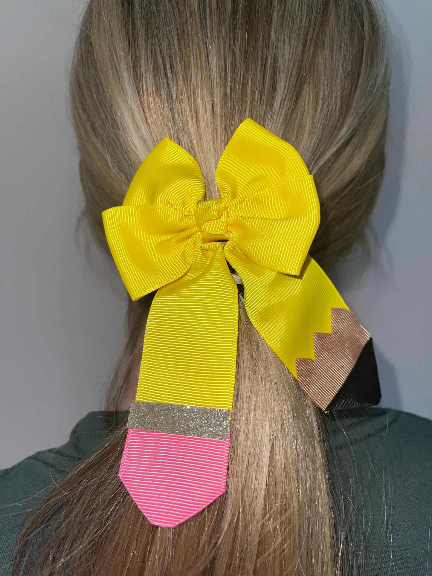 Yellow Pencil Bows ✏️
