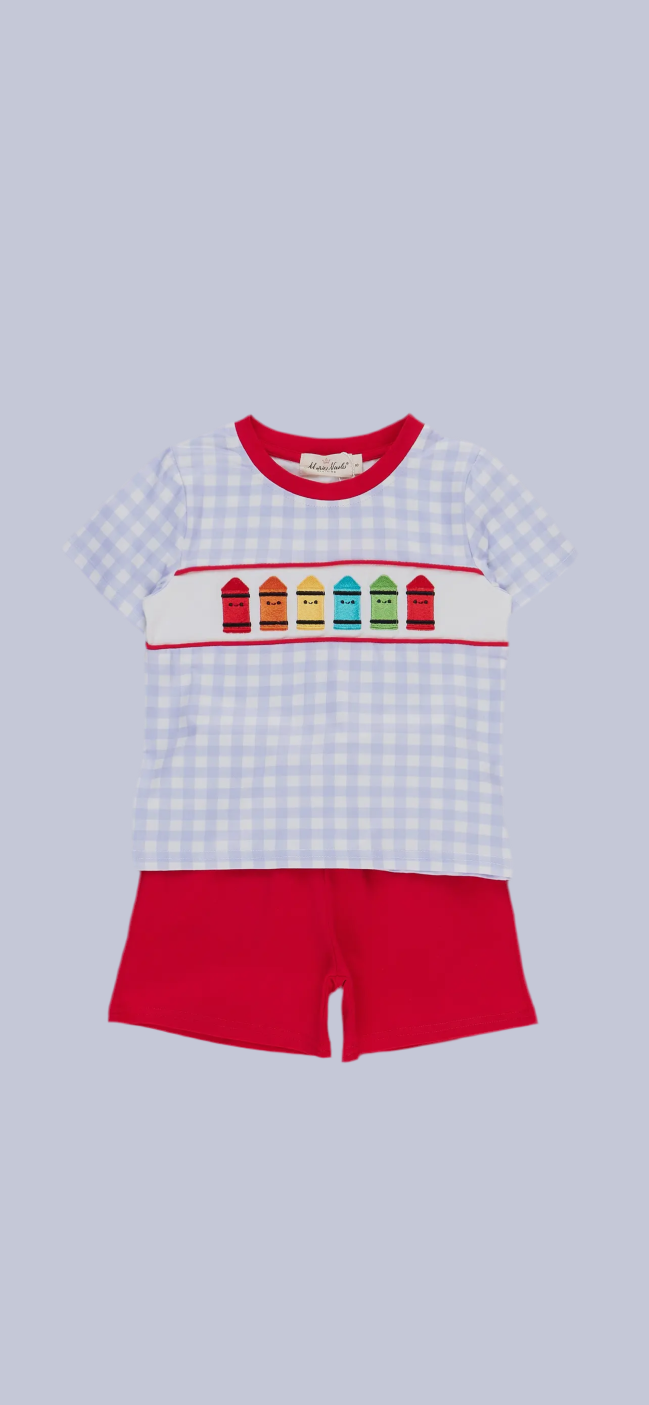 Bright Crayons Smocked Boys Set