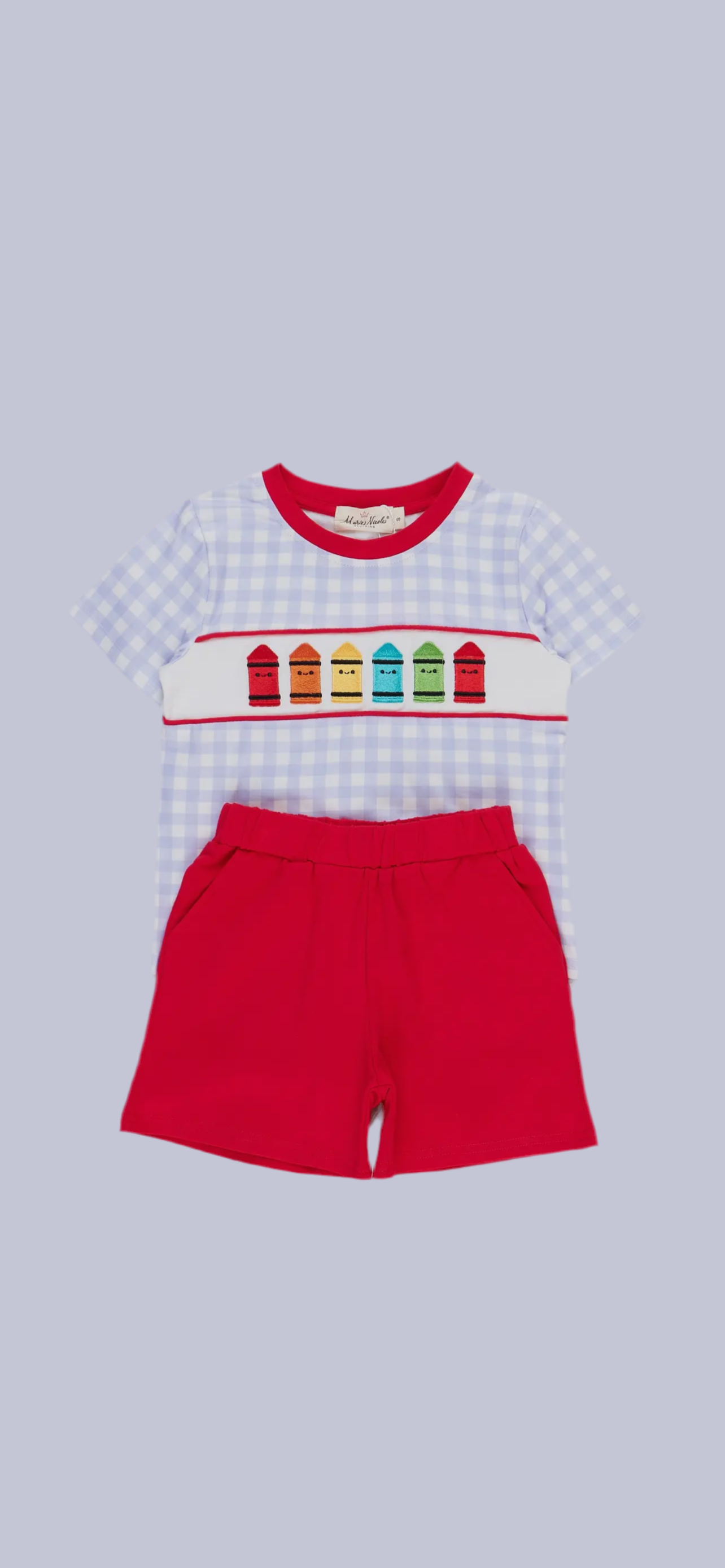 Bright Crayons Smocked Boys Set