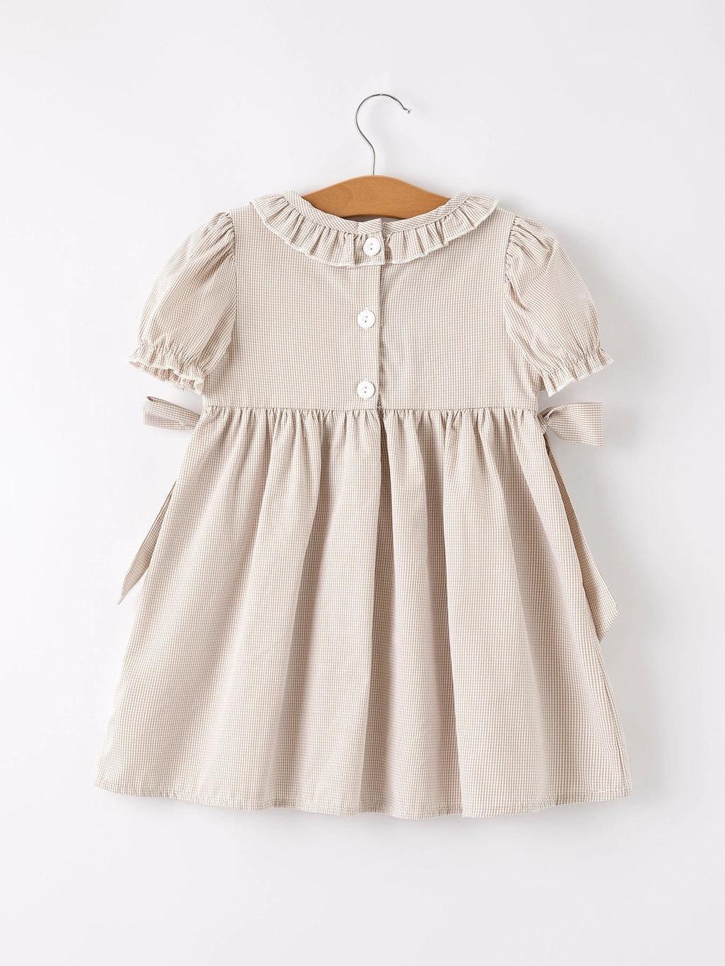 Pumpkin Embroidery Smock Dress
