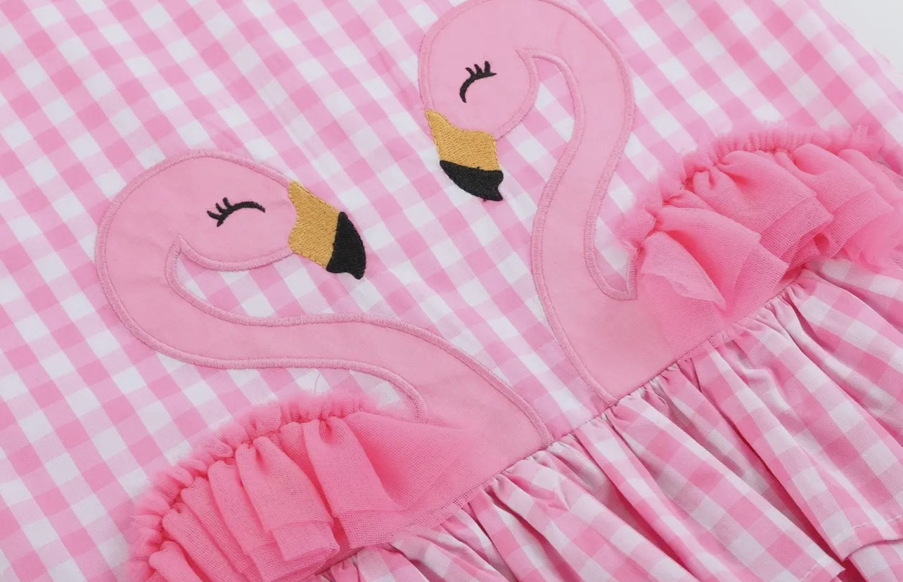 Pink flamingo dress