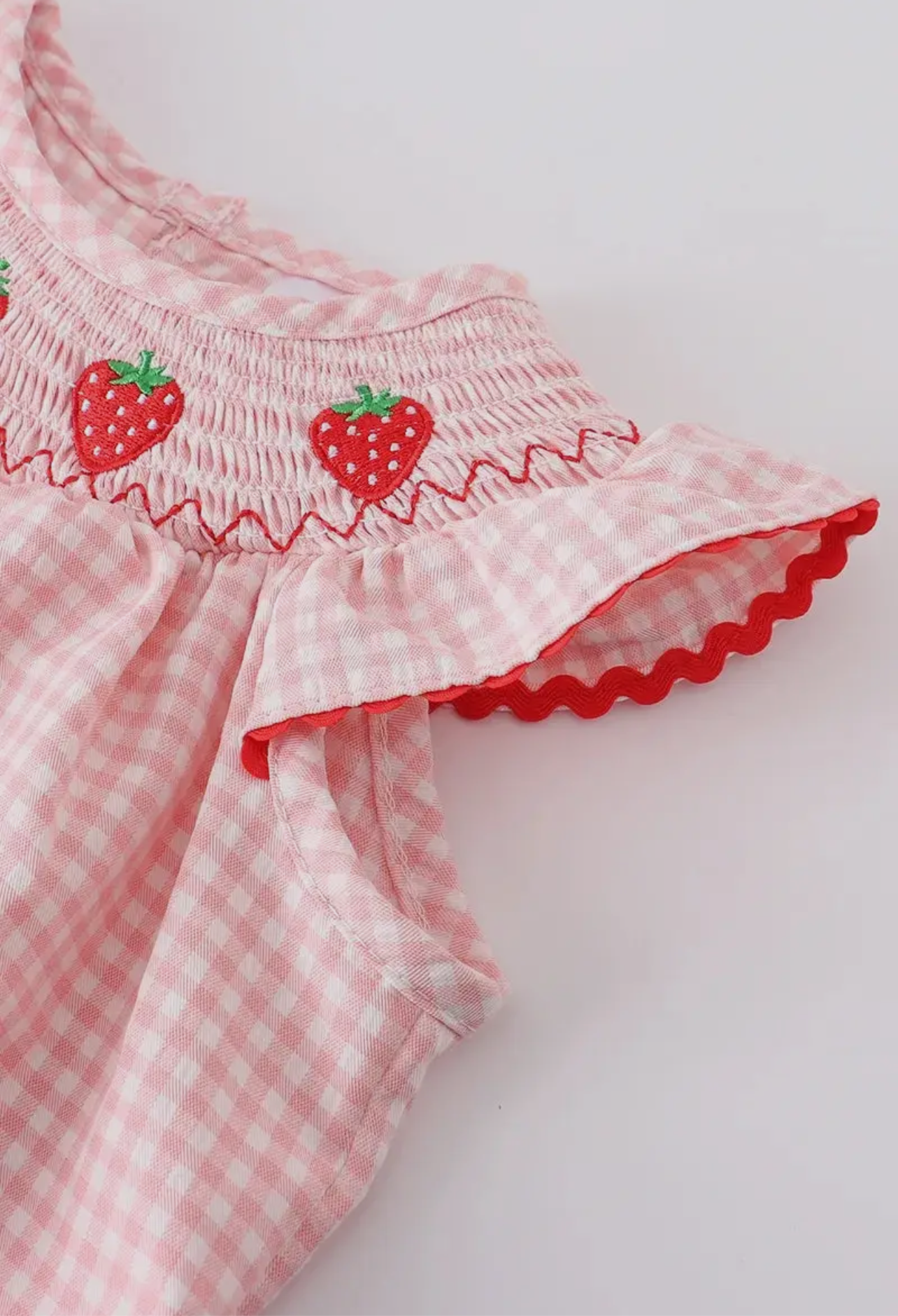 Strawberry Smocked Bubble