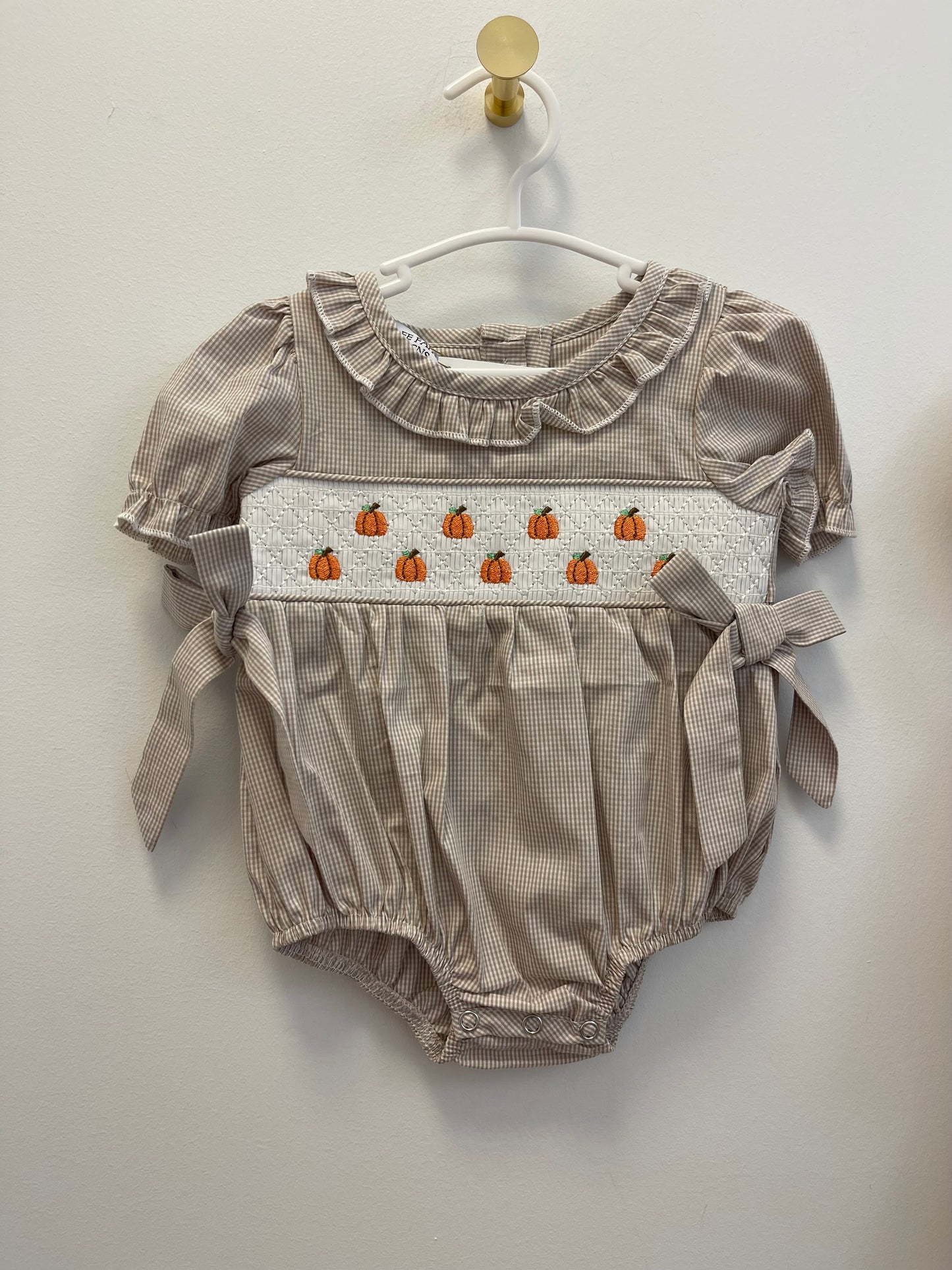 Pumpkin Smocked Bubble