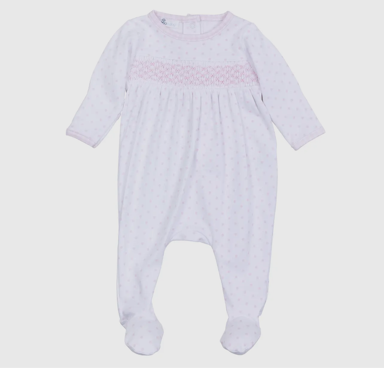 Baby Girl Footed Smocked Sleeper