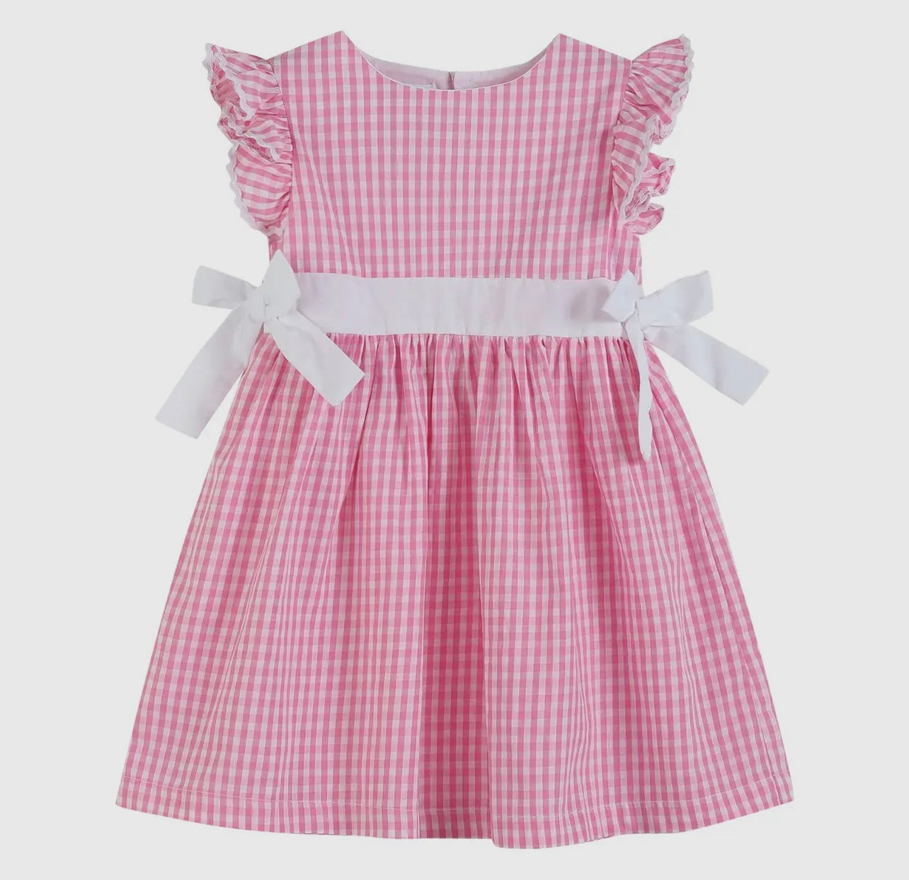 Pink Gingham A-Line Dress