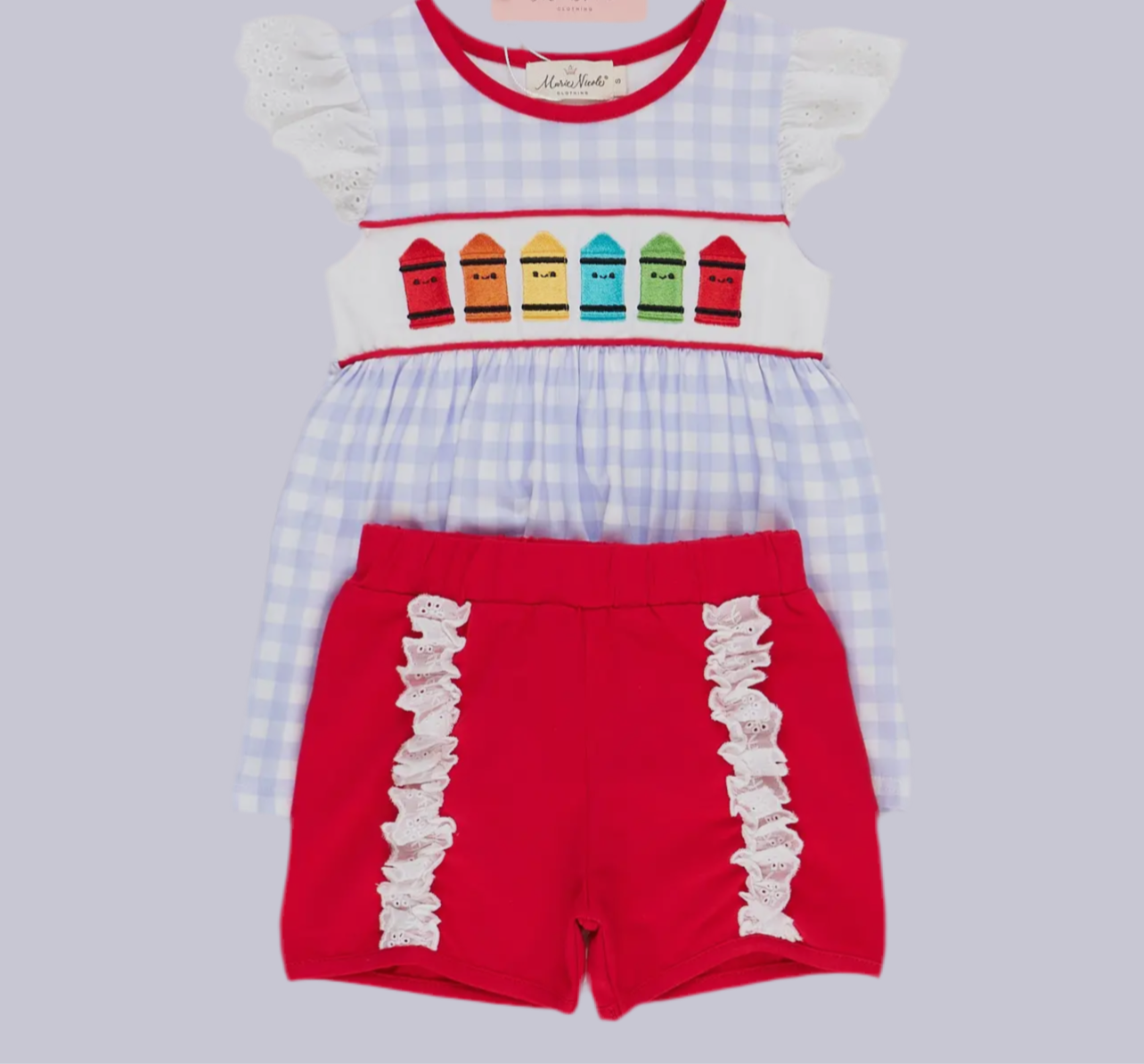 Bright Crayons Smocked Girls Set