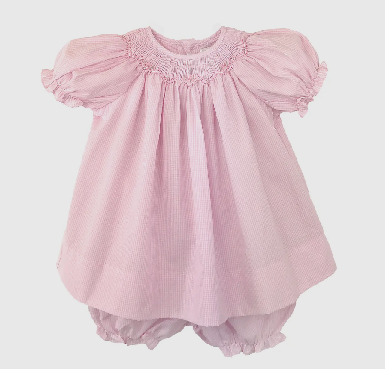 Pink ZigZag Smocked Dress