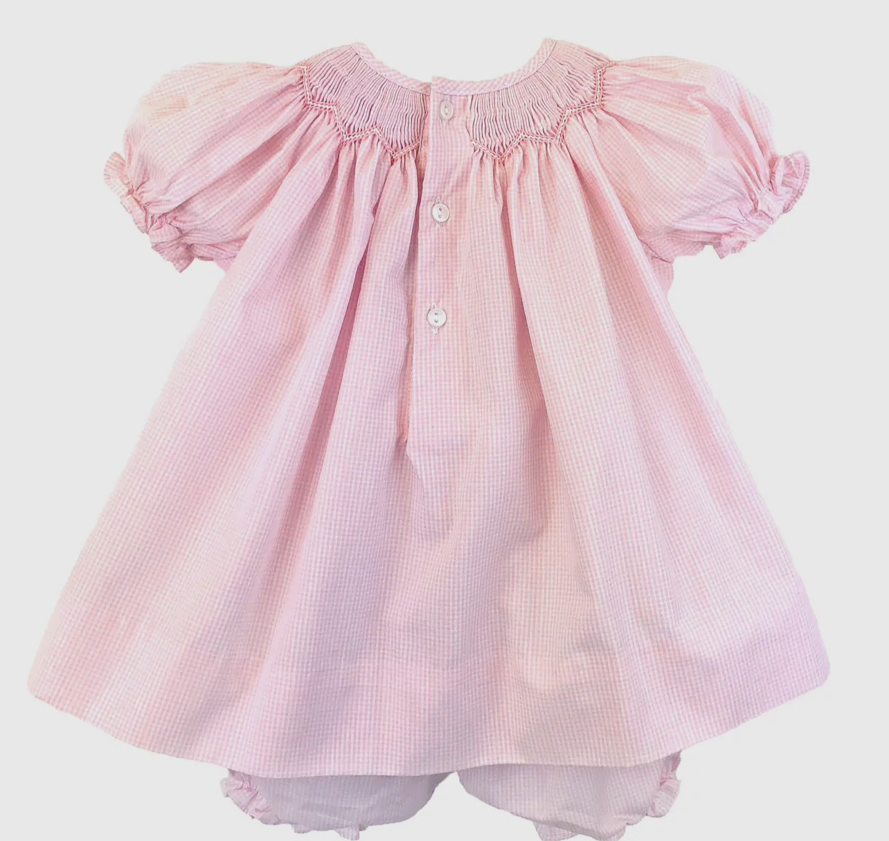 Pink ZigZag Smocked Dress
