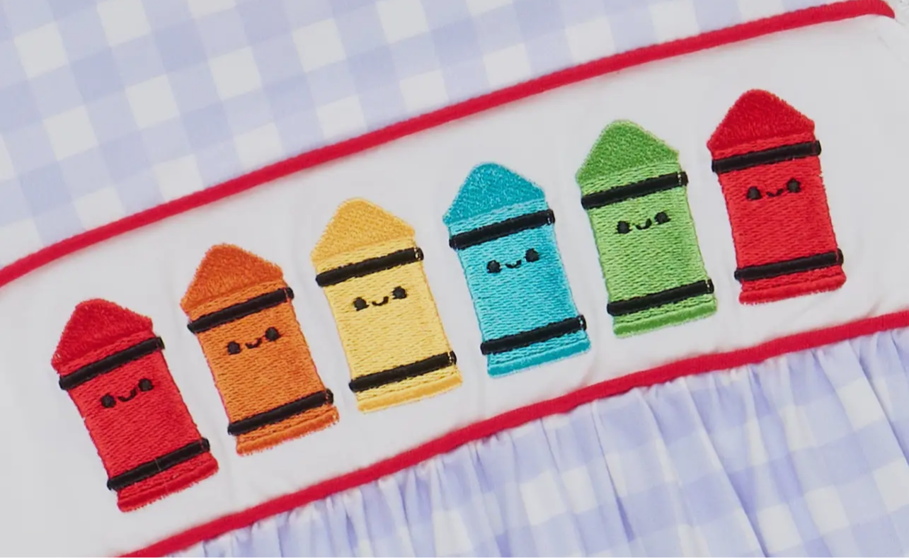 Bright Crayons Smocked Boys Set