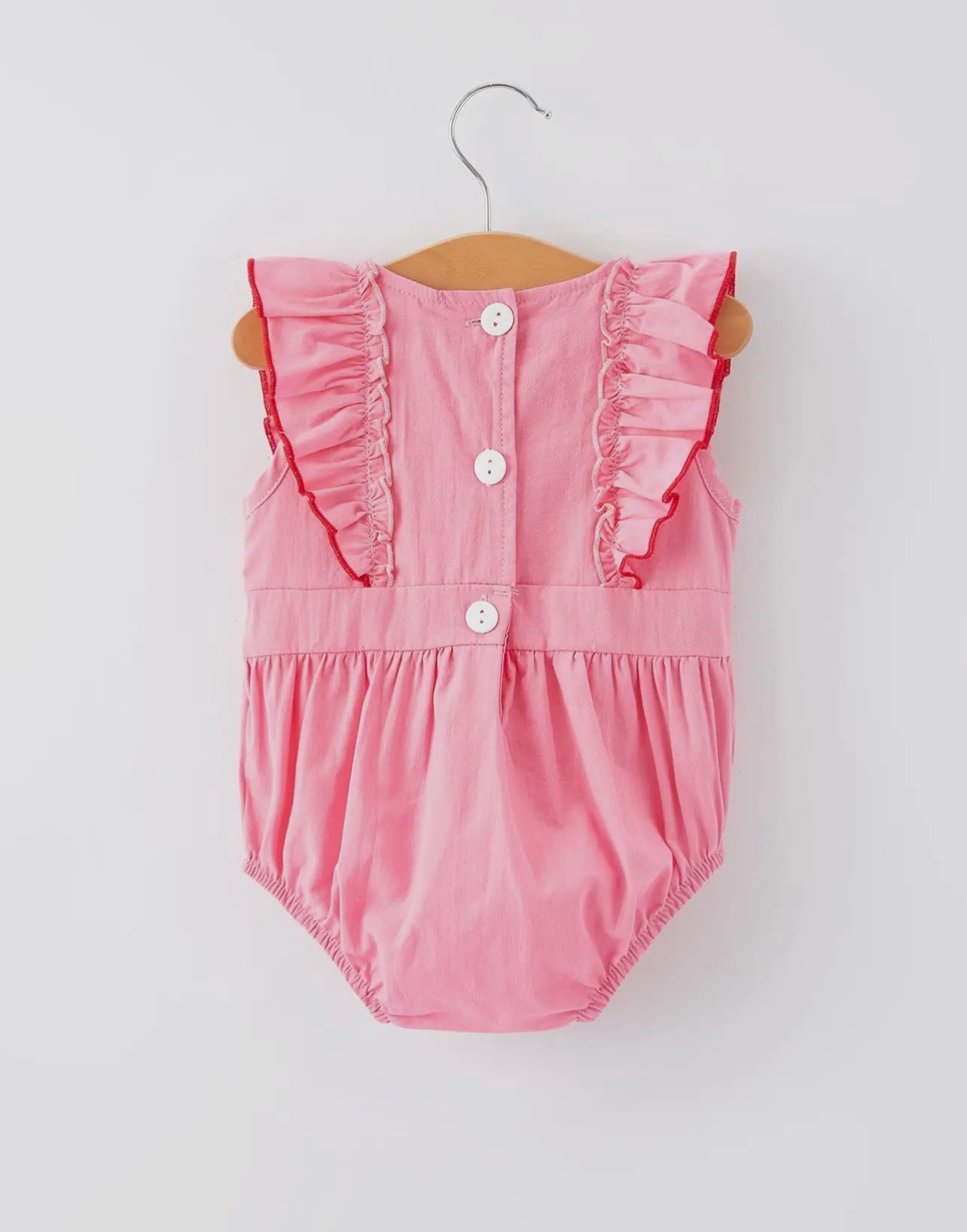 Strawberry flying sleeves Romper