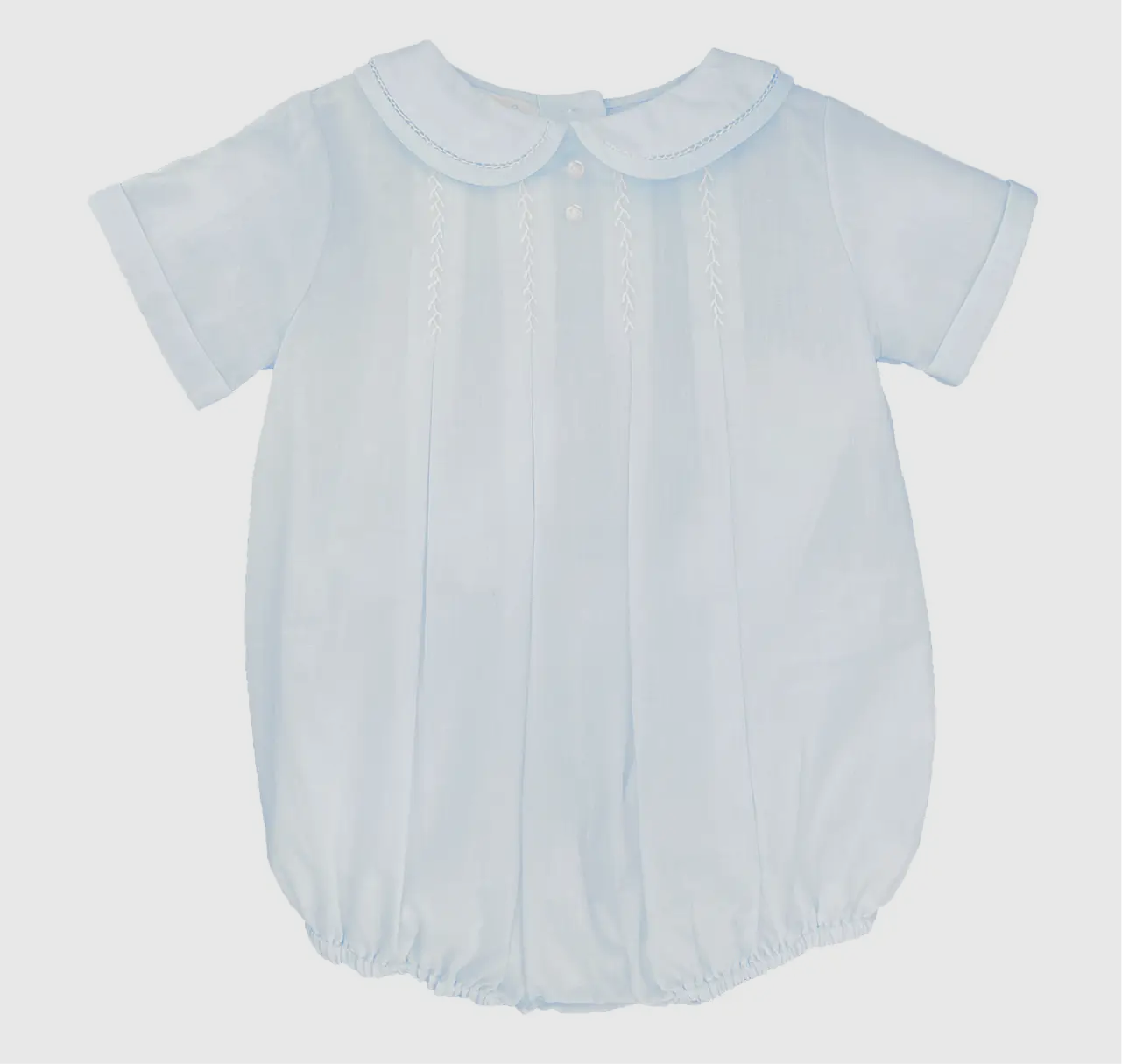Romper with Hand Feather Stitching