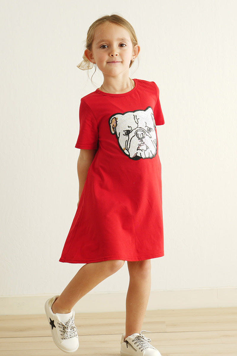 UGA SEQUIN GIRL DRESS