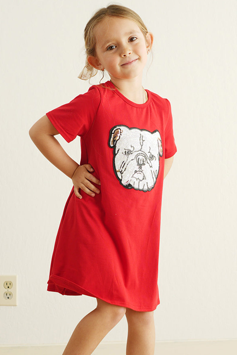 UGA SEQUIN GIRL DRESS