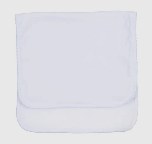 Blue Trim Burp Cloth