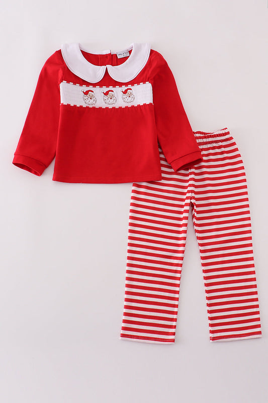 Santa Smocked Pants Set