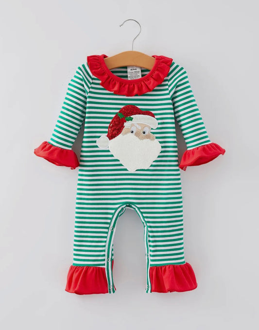 Christmas Smocked Applique Romper