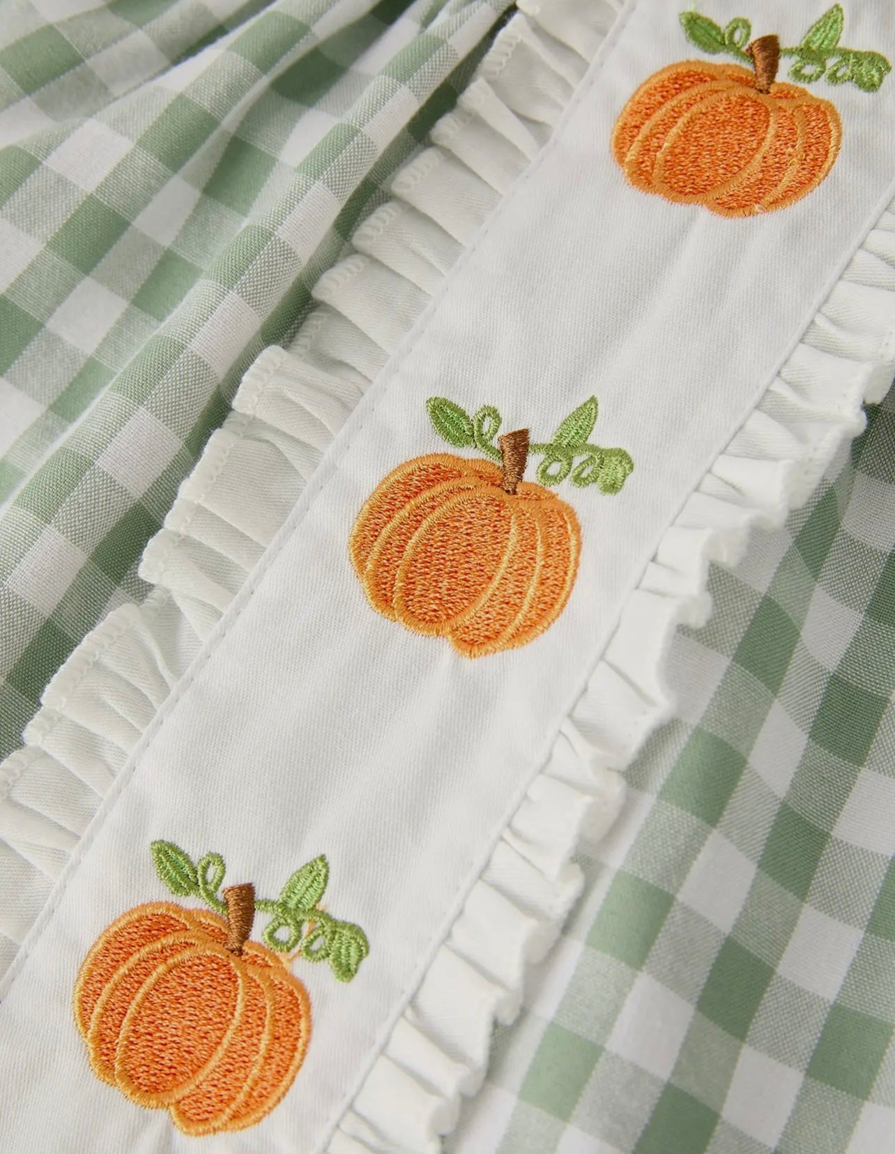 Pumpkin Plaid Bloomers Set
