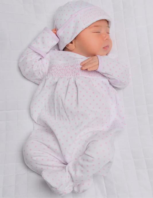 Baby Girl Footed Smocked Sleeper