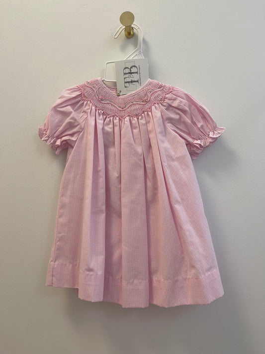 Pink ZigZag Smocked Dress