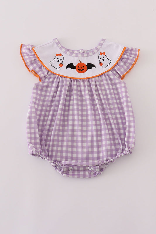 Girls Purple Ghost Romper