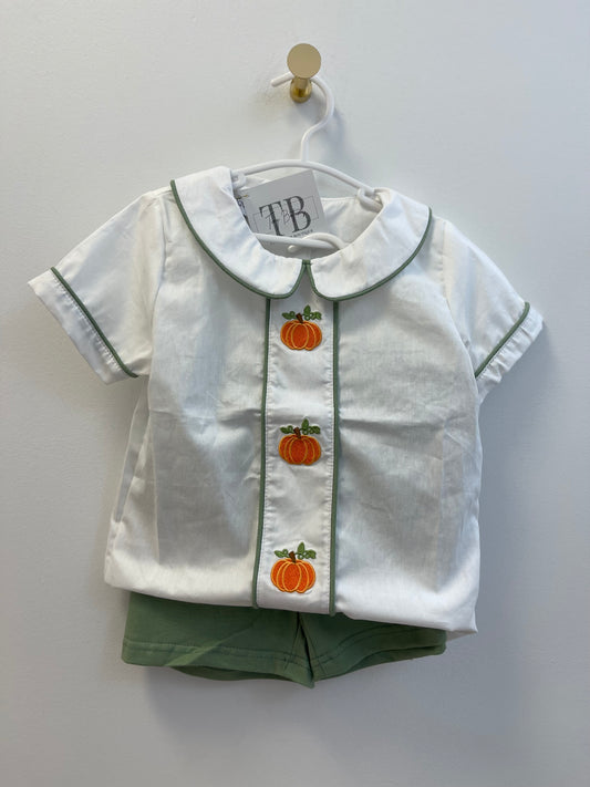 Pumpkin Appliqué Boys Set