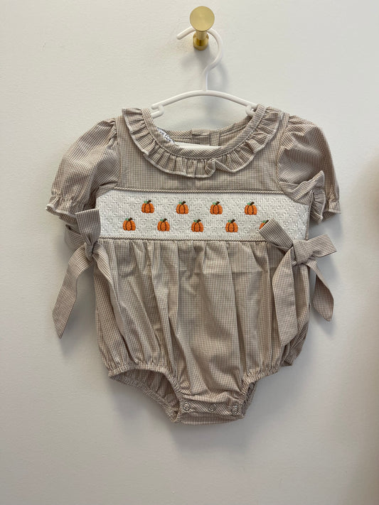 Pumpkin Smocked Bubble