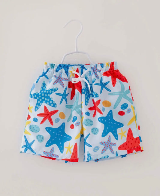 Starfish & Seashells Swim Trunks