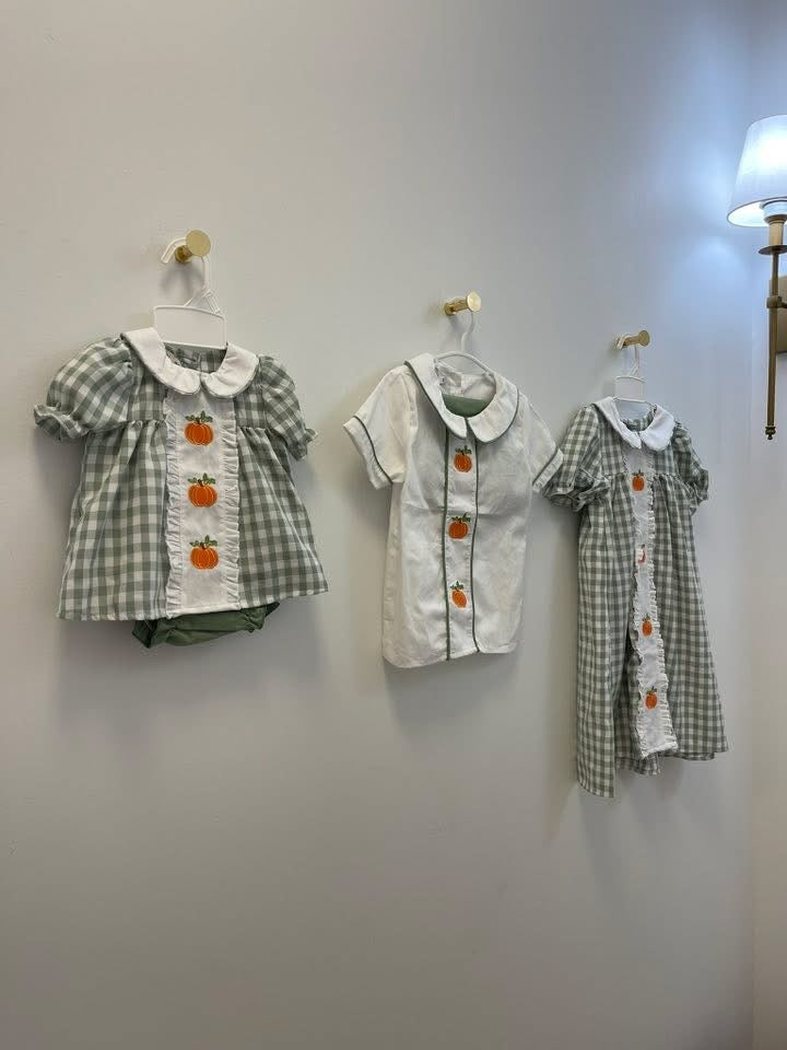 Pumpkin Plaid Dress