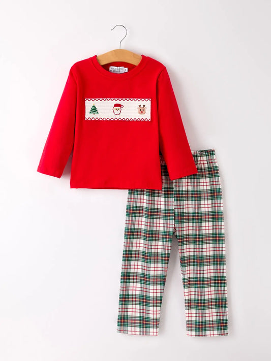 Christmas Plaid Boys Set